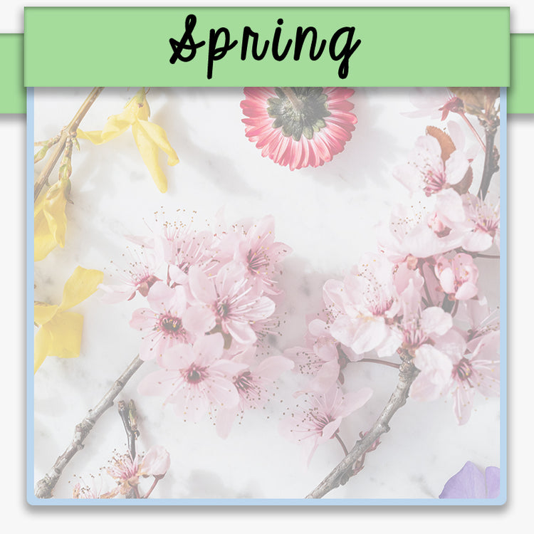 spring cover photo with pink and yellow florals