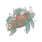 Turtle Floral Sticker