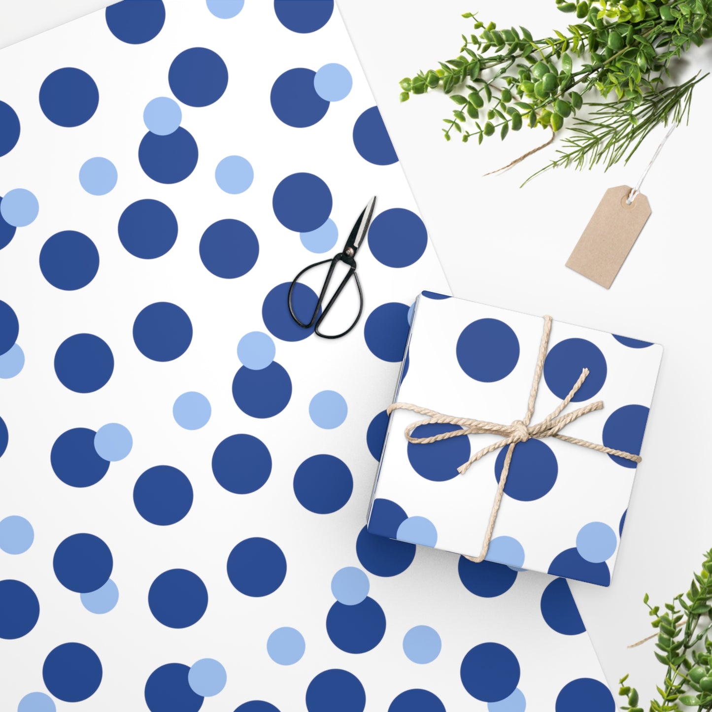 Blue Dotted Wrapping Paper