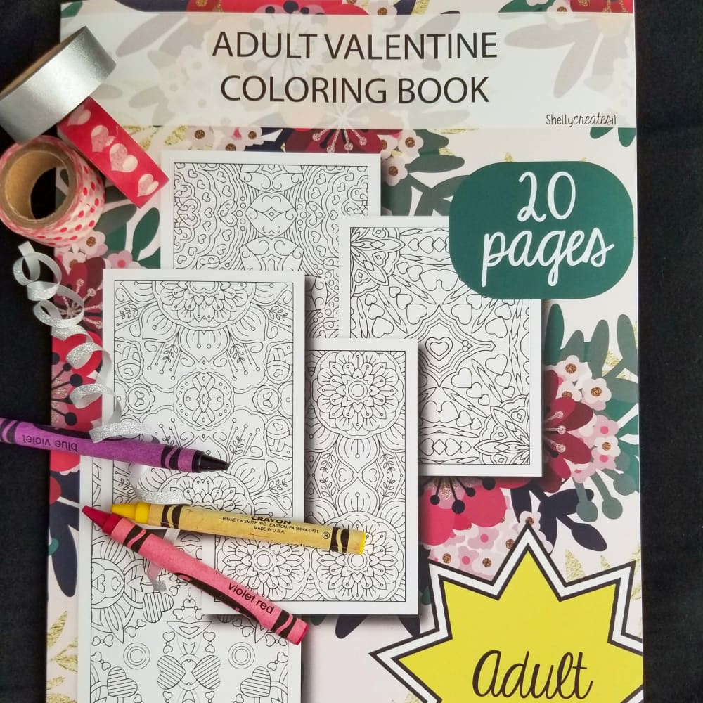 Adult Valentine Coloring Book book Made in USA custom tee