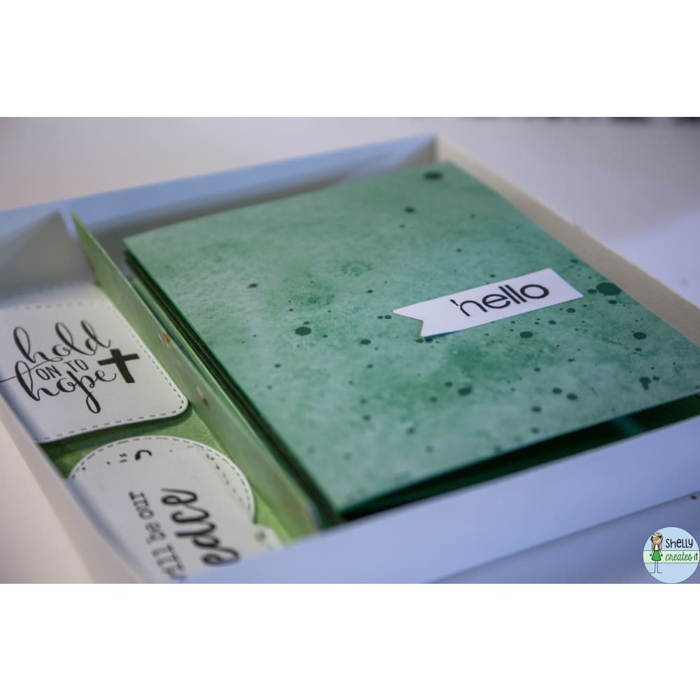Handmade Box Card Set of 8: Blessings - Green - Cards