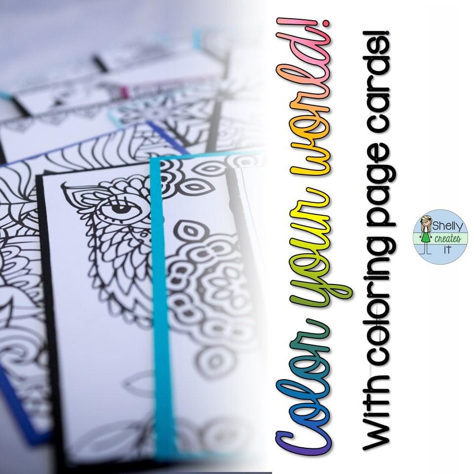 Coloring page cards-Animals - 1 card - Cards