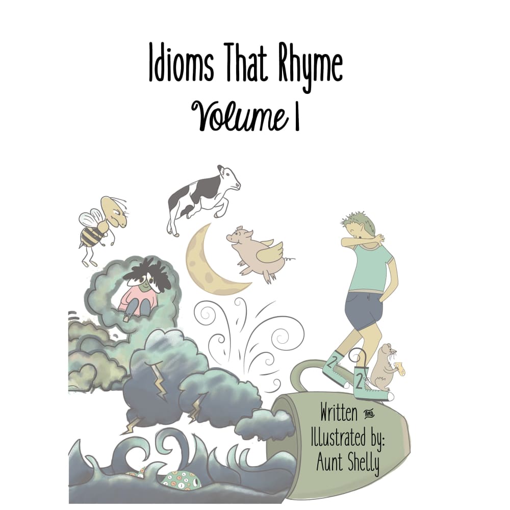 Idioms That Rhyme Volume 1 book Made in USA custom tee