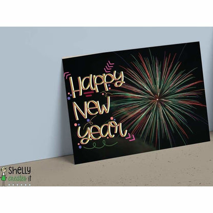 4x6 Postcard (set1) - Happy New Year fun - Cards