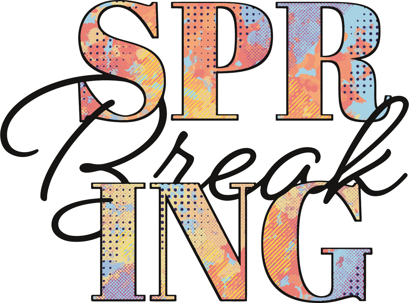 Spring Break Design  [JPG, SVG, PNG, DXF, EPS included]