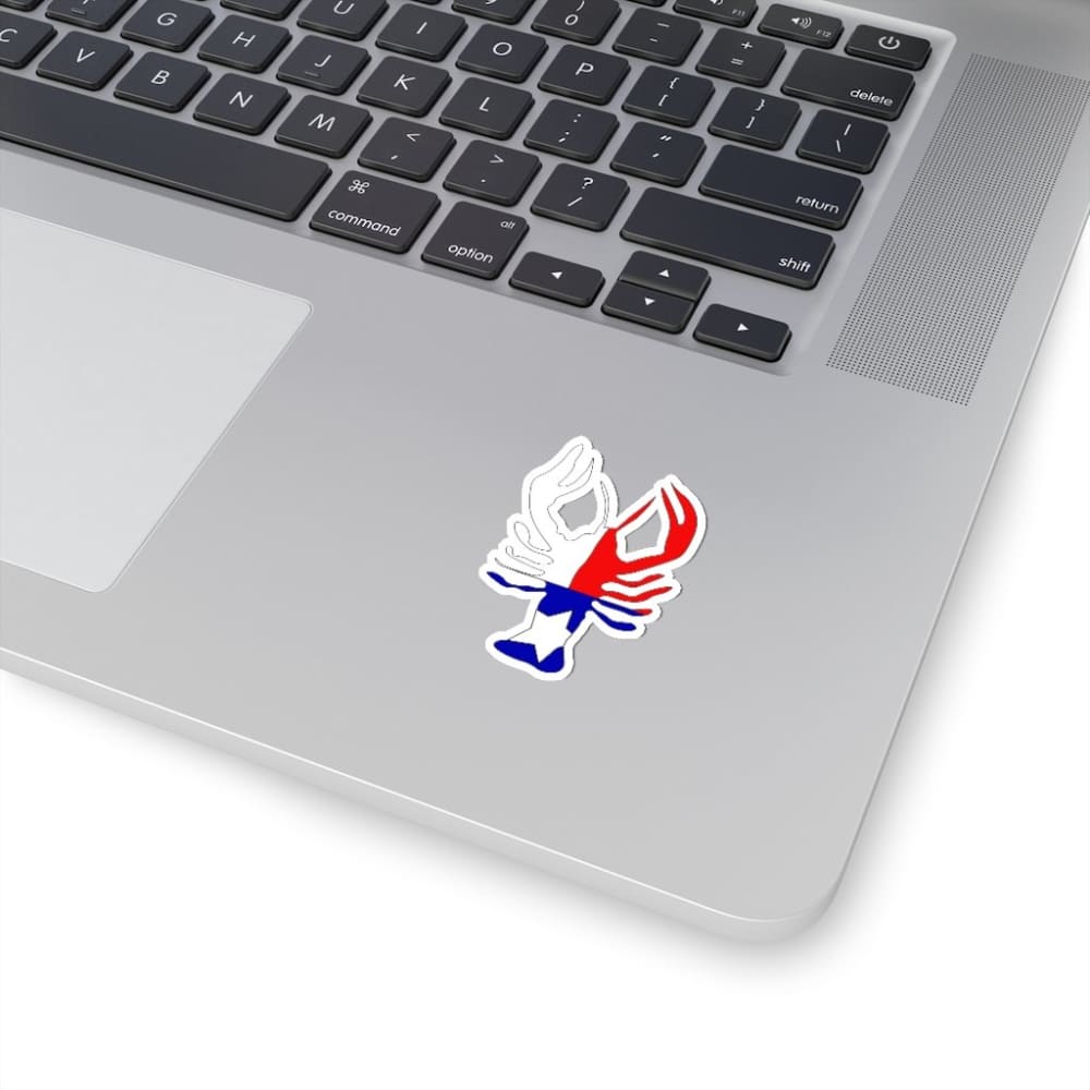 Crawfish Texas Flag Kiss Cut Stickers