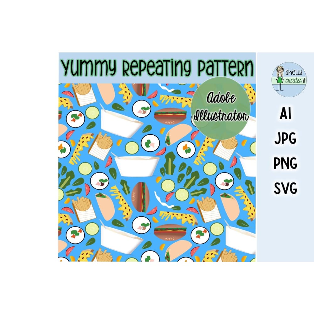Digital Repeating patterns and jpg, png, svg, ai elements