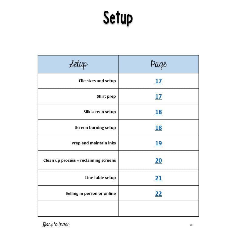 DIY home screen printing Course | PDF ONLY - Setup PDF - 