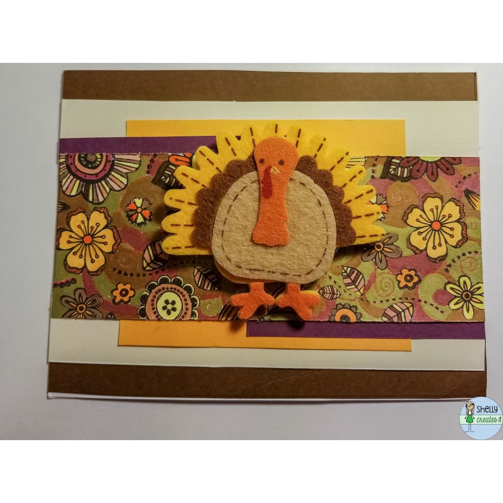 Fall Cards - Wobble turkey floral - Cards