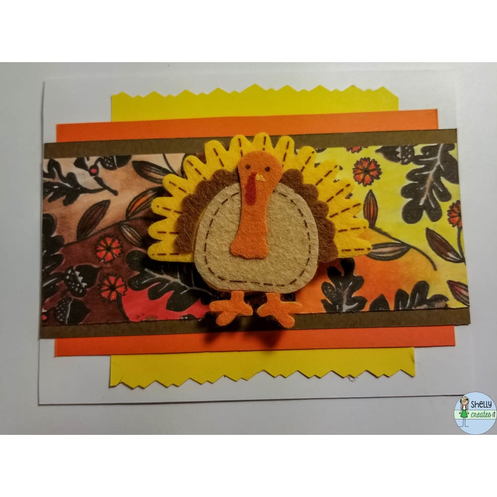 Fall Cards - Wobble turkey leaves - Cards
