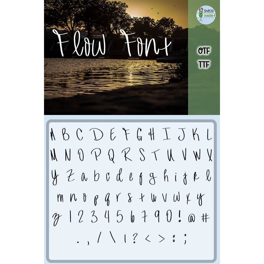 Flow Font - Free - Digital Download