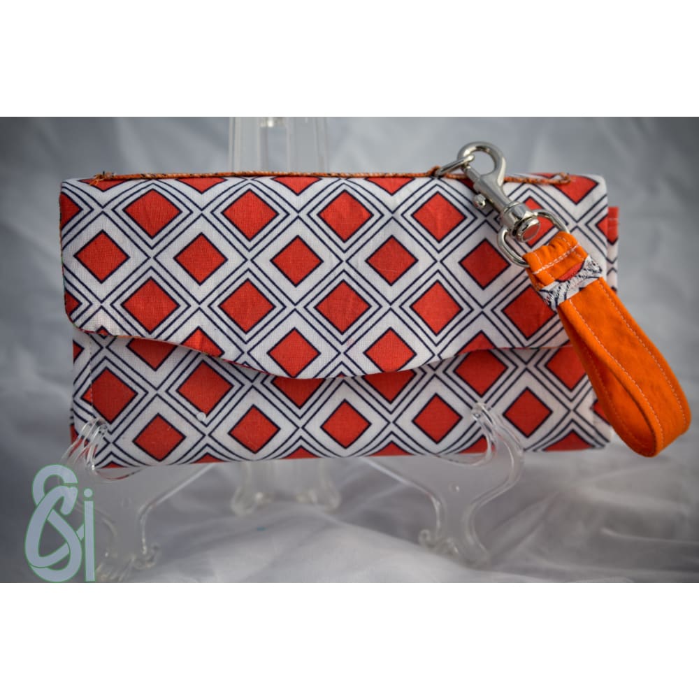 Orange Floral Necessary Clutch Wallet - Wallet