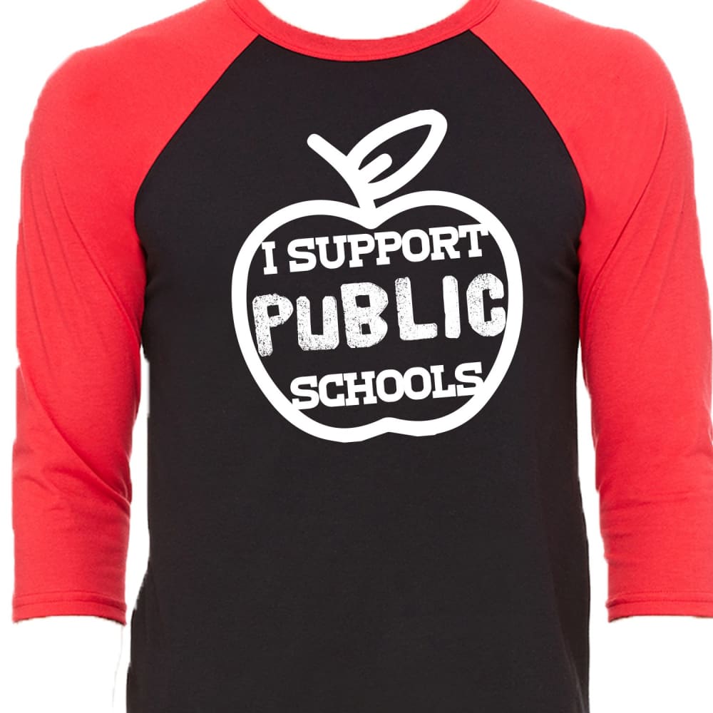 Red for Ed Apple - XS / Apple Grunge / Raglan Black and red 