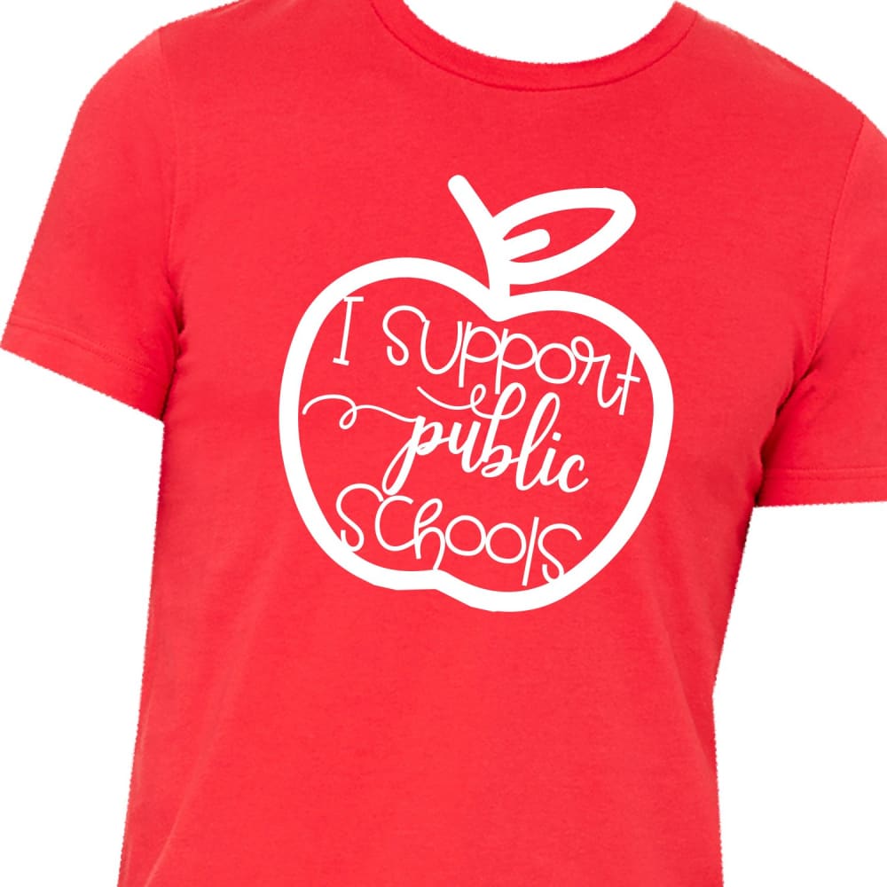 Red for Ed Apple - XS / Apple Outline / Red tee - Shirt