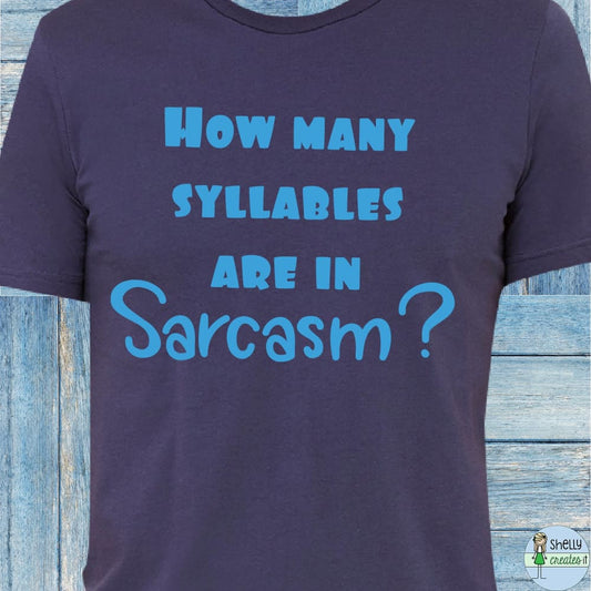 Sarcasm Syllables - XS / Navy - Shirt