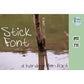 Stick Font - Commercial - Digital Download