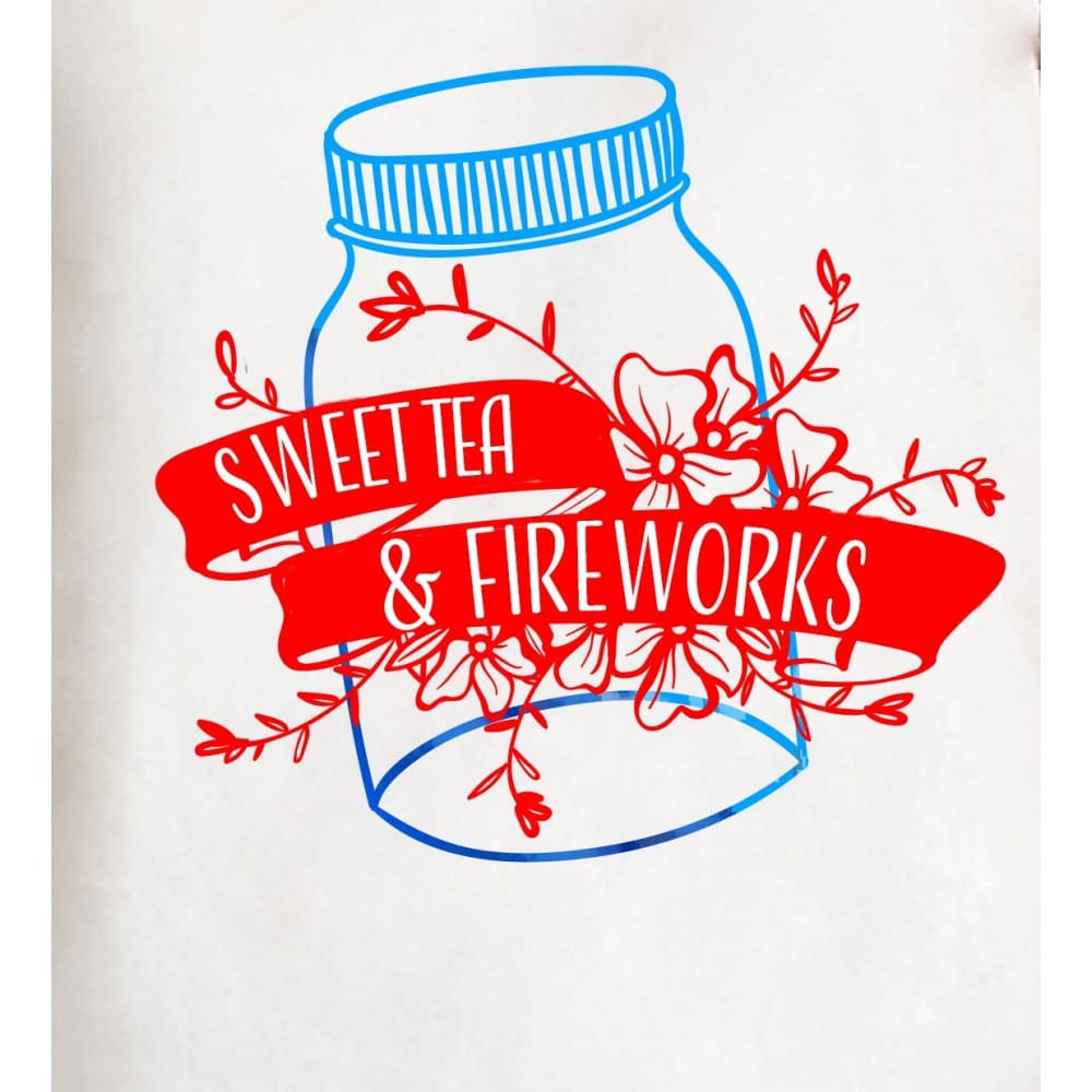 Sweet Tea & Fireworks - XS / Athletic Heather Tee - Shirt