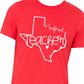 Texas Teacher Red for Ed - XS / Red tee / Cute Tx Teacher - 