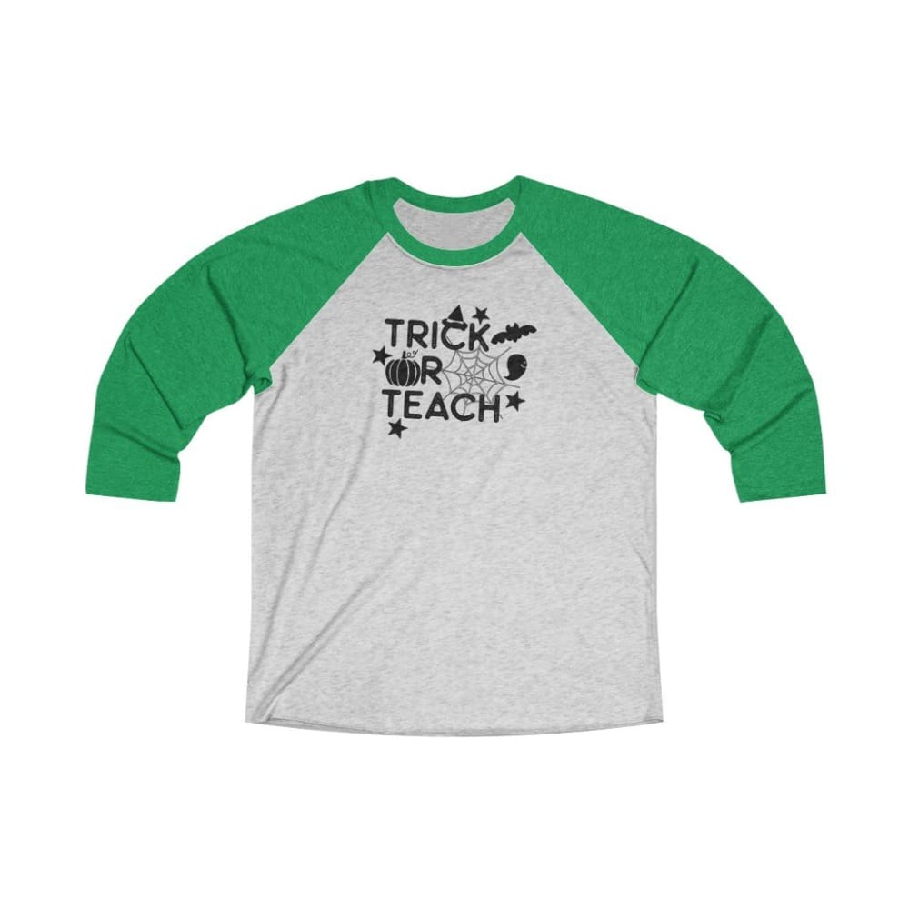 Trick or Teach Raglan 3/4 Baseball Tee