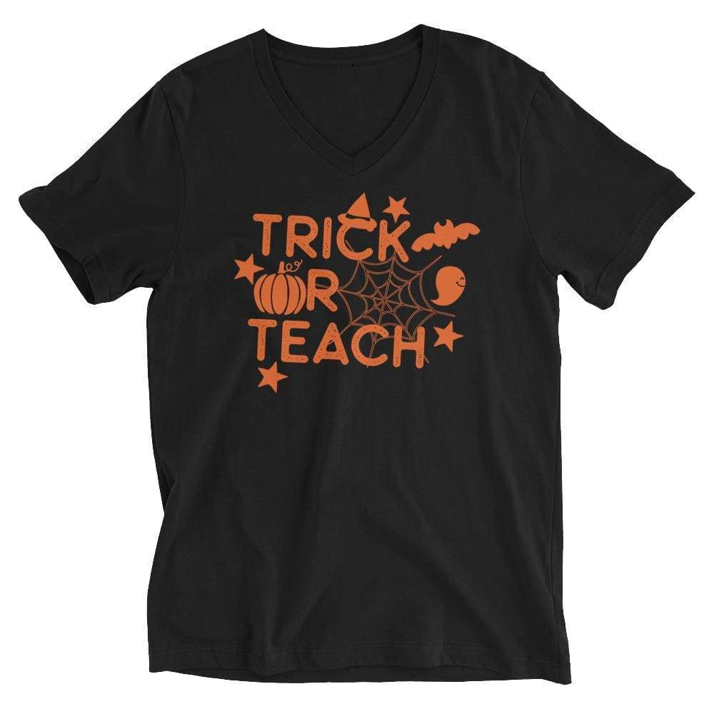 Trick or Teach - V-Neck / Black / S - Shirt